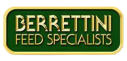 Green and Gold Berrettini Feed Specialist Logo